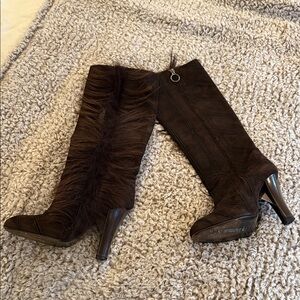 FENDI Elegant Brown Knee-High Boots